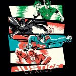 poster vselennaja dc comics. justice league team